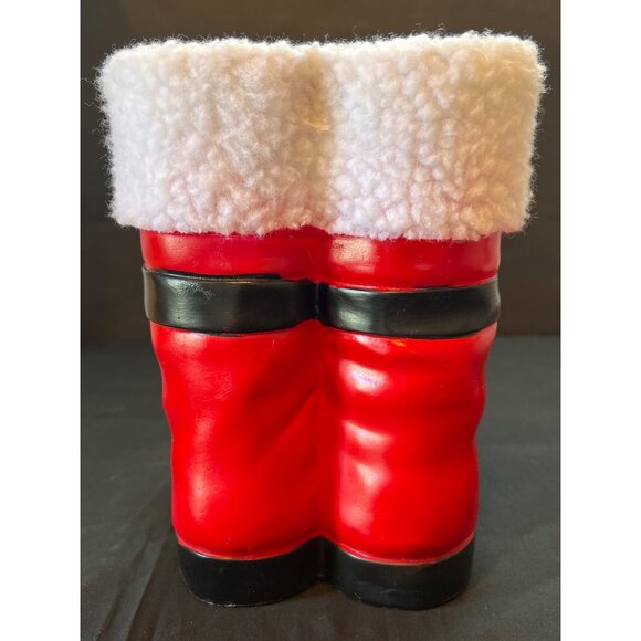 Holiday Boot Decorative Ornament By Merry Moments - 9" x 6" x 6" - Red & White - - Picture 4 of 9